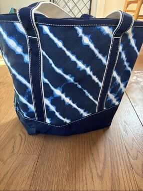 Navy Blue Tie Dye Canvas Tote